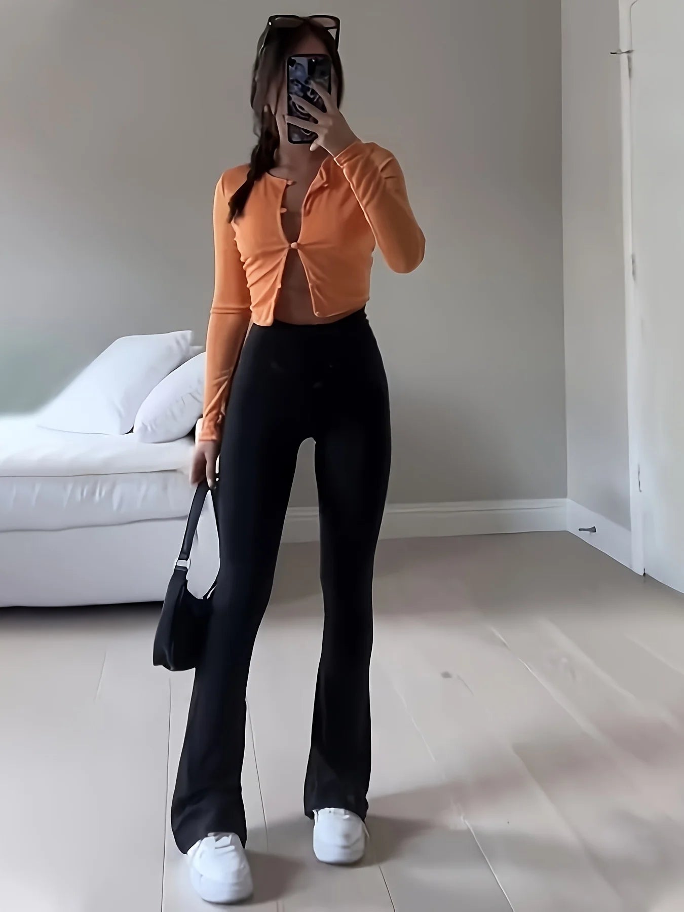 Women's High Waist Legging Tummy Control Bootcut Workout High Waist Bell Bottom Pants 4-Way-Stretch Athleisure Pants