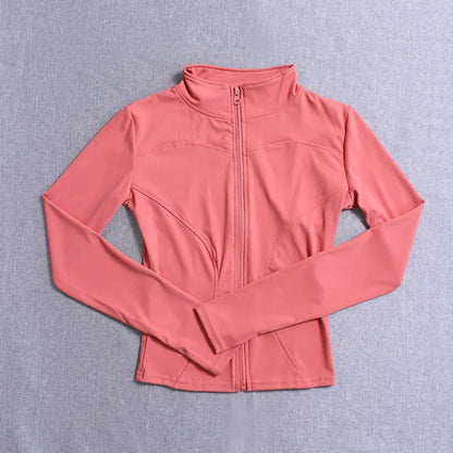 Women Sport Jacket Long Sleeve Shirt Workout Coat Gym Training Clothing Yoga Sportswear